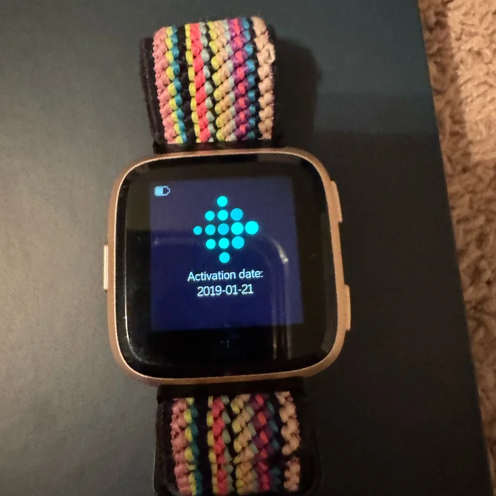 Fitbit Versa (Original) Used with Charger and Two Bands